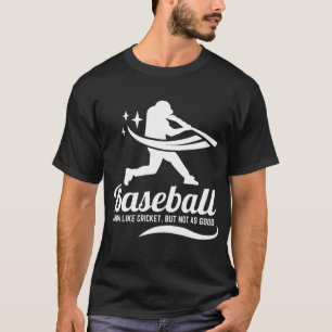 Camiseta Esportes Engraçados De Críquete De Baseball