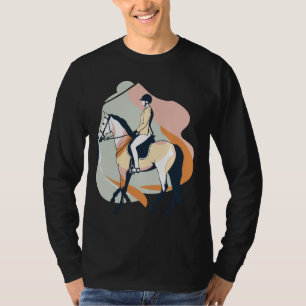 Camiseta Esportes Equestres De Dressagem De Corrida Equestr