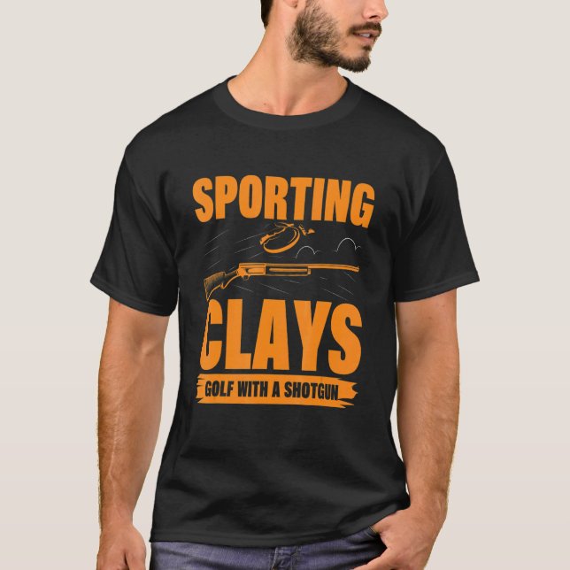 Camiseta Esportes Jogam Golfe Com Um Alvo De Espingarda (Frente)