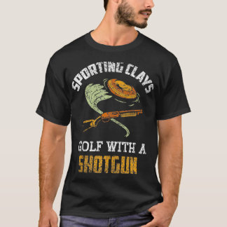 Camiseta Esportes Jogam Golfe Com Uma Lata De Bandeja