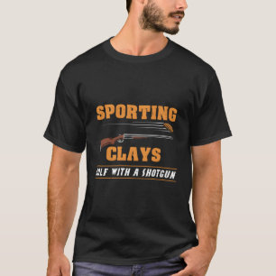 Camiseta Esportes Jogam Golfe Com Uma Vara De Clay De Aranh
