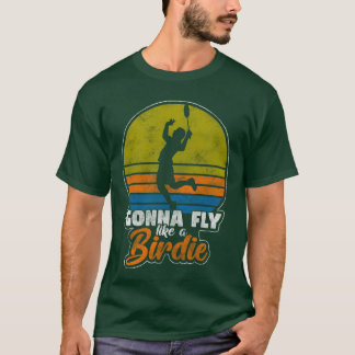 Camiseta Esportes Jogo de bola de badminton amigo menino