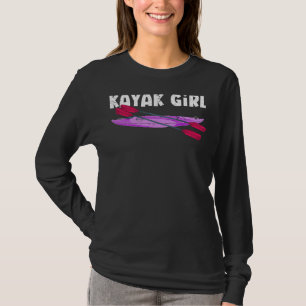 Camiseta Esportes Kayak Meninas Mulheres Kayaker Canoagem P
