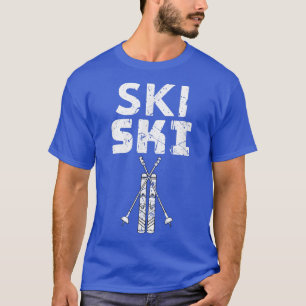 Camiseta Esportes legal de esqui sobre neve esquiadores hom