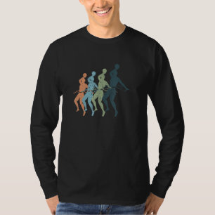 Camiseta Esportes Mãe & Pai Silhueta Vintage Pólo Aquático