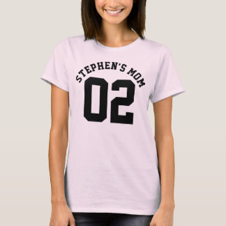 Camiseta Esportes Mãe Personalizada Nome do Criança Jersey