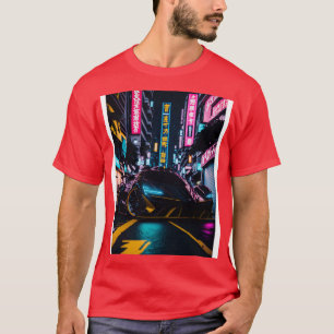 Camiseta Esportes Néon Escuros na Cidade Neon Japonesa 4
