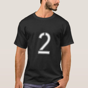 Camiseta Esportes Número 2 Figurinos Aniversário Vesidade E