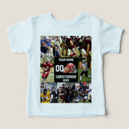 Camiseta Esportes Personalizados de Colagem de Fotos de Fut