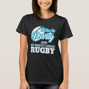 Camiseta Esportes que gosto de festas significam jogar rugb