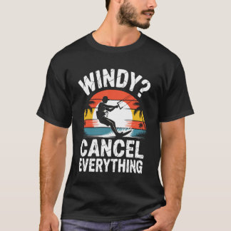 Camiseta Esportista de kitesurf ventoso