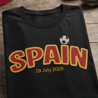 Camiseta Esportiva Cor de Bandeira da Espanha Pers