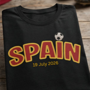 Camiseta Esportiva Cor de Bandeira da Espanha Pers