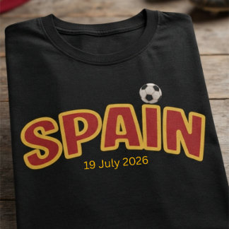 Camiseta Esportiva Cor de Bandeira da Espanha Pers