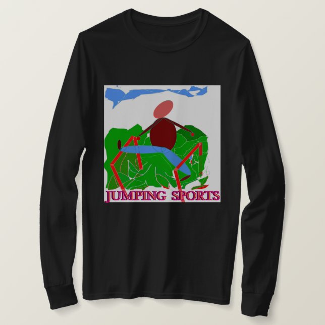 Camiseta Esportiva de Salto (Frente do Design)
