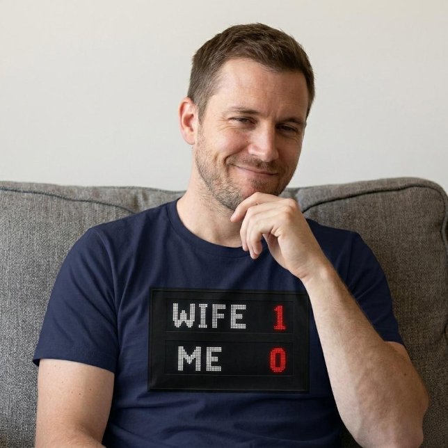 Camiseta Esposa - 1 Eu - 0 Marido (Criador carregado)