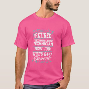 Camiseta Esposa 247 S do técnico de telecomunicações aposen