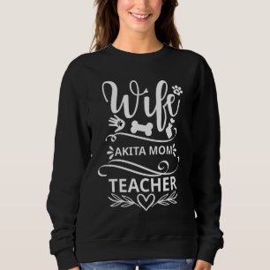Camiseta Esposa Akita Mãe Professora Engraçada Adolescente