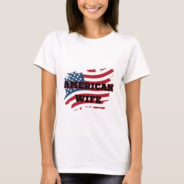 Camiseta Esposa Americana (Frente)