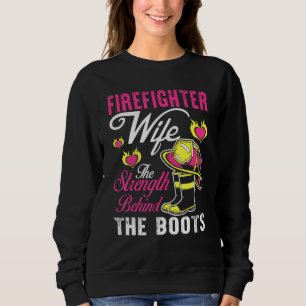 Camiseta Esposa Bombeiro Resistente Por Trás Da Mulher Do B