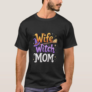 Camiseta Esposa Bruxa Mãe Dia de as Bruxas engraçado Figuri