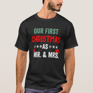 Camiseta Esposa casal Marido Nosso Primeiro Natal Como Sr &