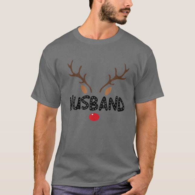 Camiseta Esposa casal Marido Nosso Primeiro Natal Como Sr. (Frente)