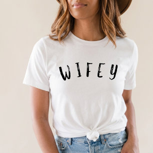 Camiseta esposa clássica mulheres Maridinha