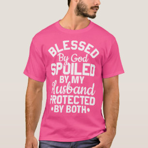 Camiseta Esposa Cristã Jesus Abençoada Por Deus Irritada Po