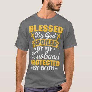 Camiseta Esposa Cristã Jesus Abençoada Por Deus Irritada Po