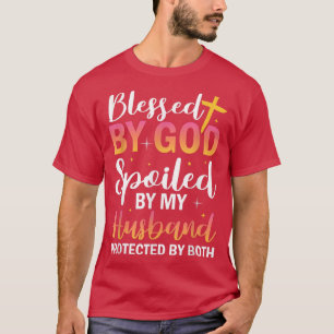 Camiseta Esposa Cristã Jesus Abençoada Por Deus Irritada Po