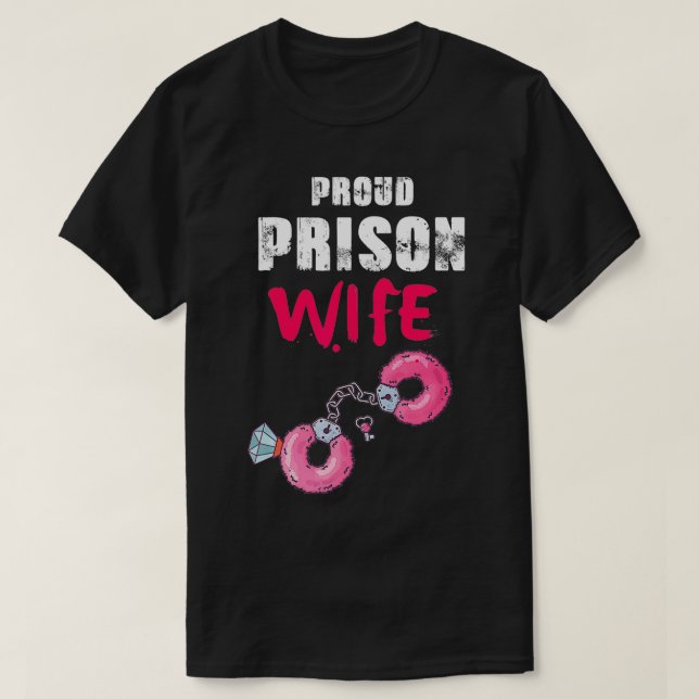 Camiseta Esposa da Prisão Orgulhosa  (Frente do Design)