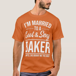 Camiseta Esposa De Baker Para Marido No Aniversário De Casa