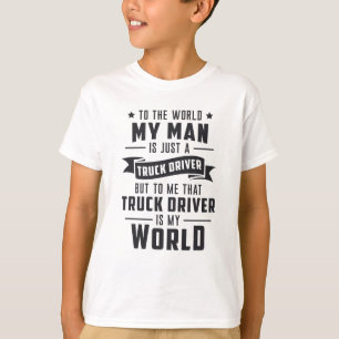 Camiseta Esposa De Caminhoneiros Meu Homem É Apenas Um Amor