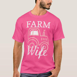 Camiseta Esposa de Fazendeiro com Impressão de Trator do Fa