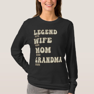 Camiseta Esposa de lenda Anos Personalizada Mãe Vovó Groovy