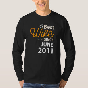 Camiseta Esposa de Melhor Aniversário do Casamento de 11 de