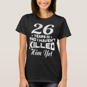 Camiseta Esposa de Presente no 26º aniversário de casamen
