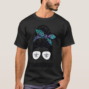 Camiseta Esposa de Rebocador Vida cabelo coque desarrumado 