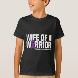 Camiseta Esposa De Um Câncer de pâncreas De Fita Roxo Do Gu