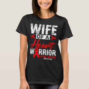 Camiseta Esposa de um guerreiro do coração Doença cardíaca 