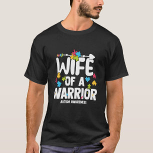 Camiseta Esposa de um Puzzle da Família de Autismo dos Guer