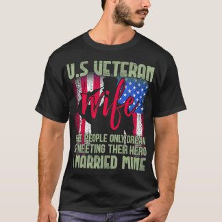 Camiseta Esposa de veterano dos EUA que algumas pessoas só 