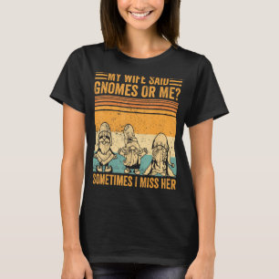 Camiseta Esposa Disse Gnomos Eu Sinto Saudades Dela Engraça