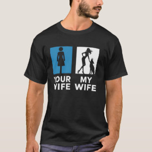 Camiseta Esposa Divertida Marido Casamento Gráfico Novidade