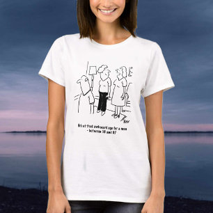 Camiseta Esposa diz que o marido está naquela idade embara
