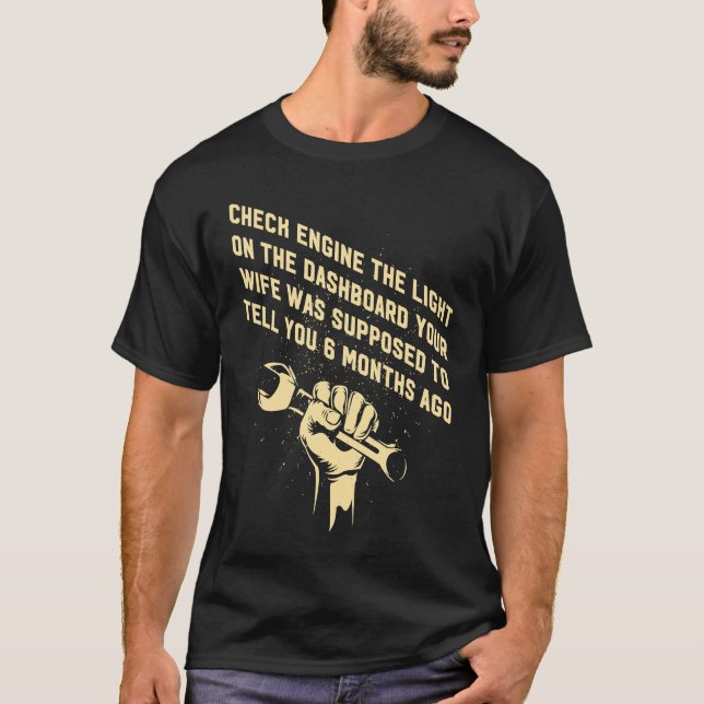 Camiseta Esposa do Check Engine Supostamente Diz a Você 6 M (Frente)