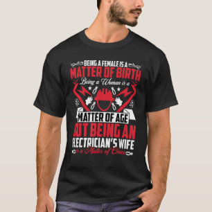 Camiseta Esposa do Eletricista Técnica de Eletricidade Elet