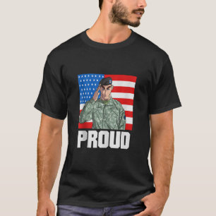 Camiseta Esposa do Exército de Bandeira Americana Salute US