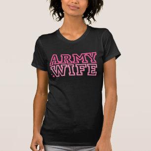 Camiseta Esposa do exército (rosa)